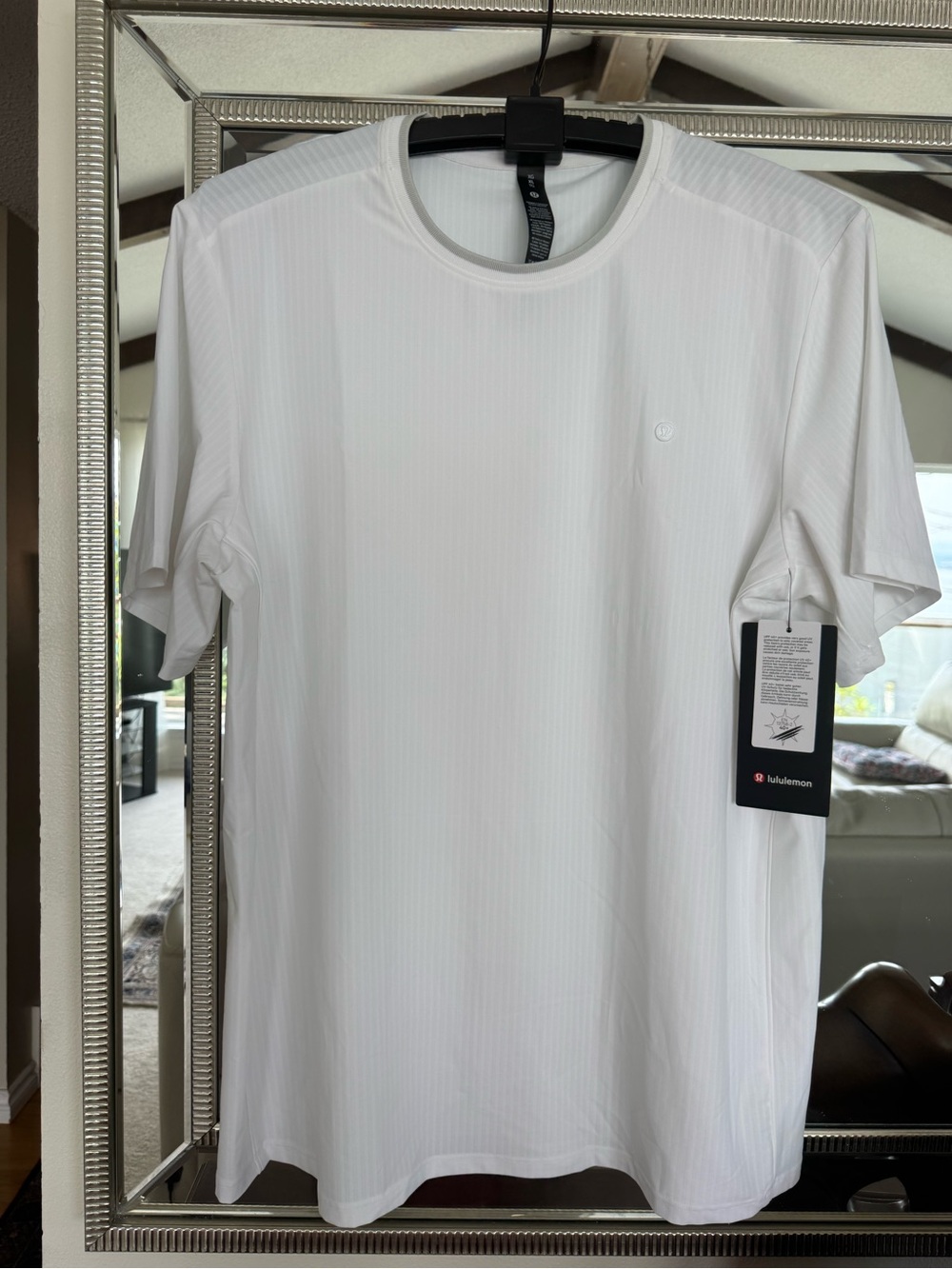 lululemon athletica White Athletic Top with Black Care Tag